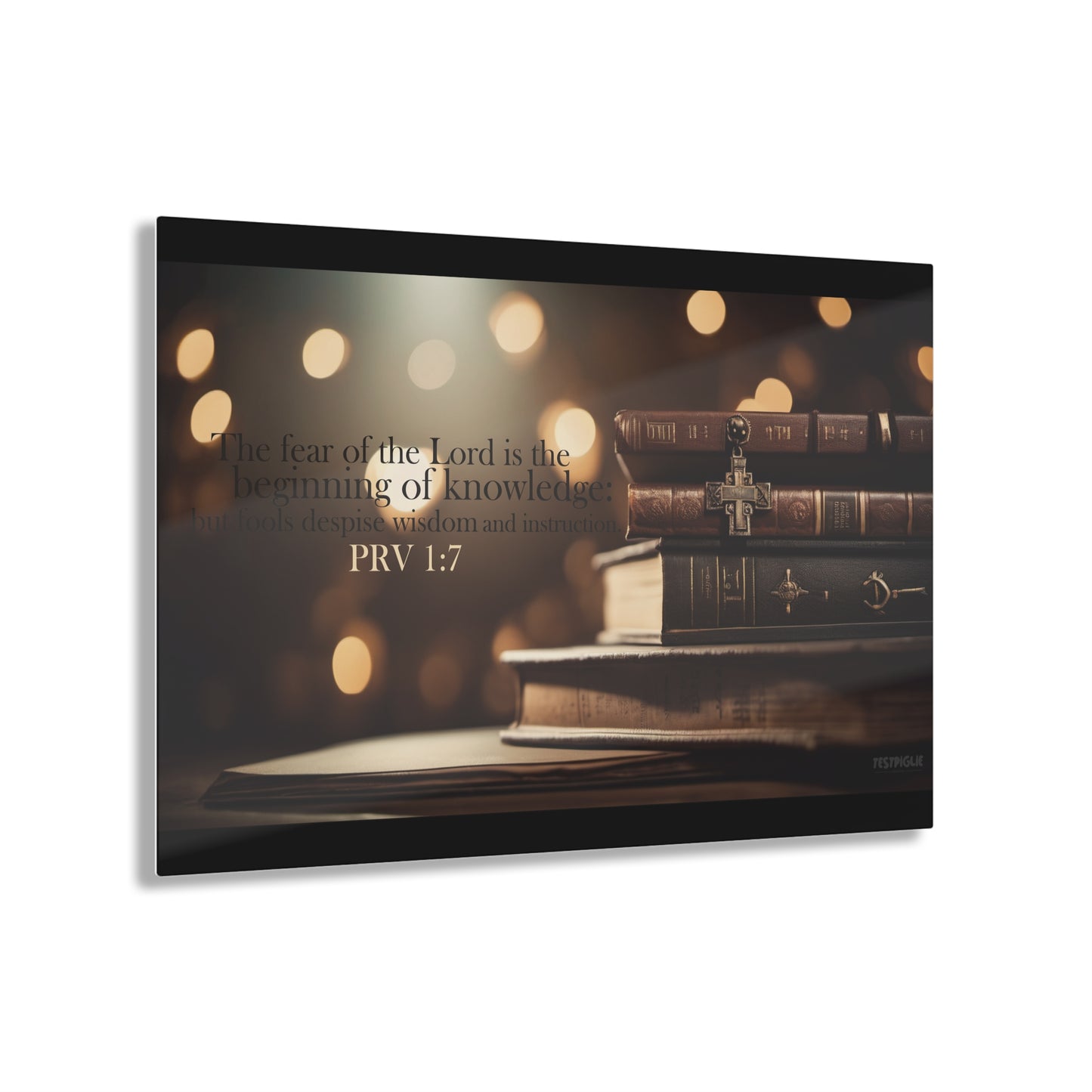 Proverbs 1:7 Book Stack - Acrylic Print - Various"